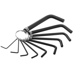 TOLSEN (TT20051s) Набор Г-образных шестигранников, 1,5-10 мм, короткие, 10 предметов