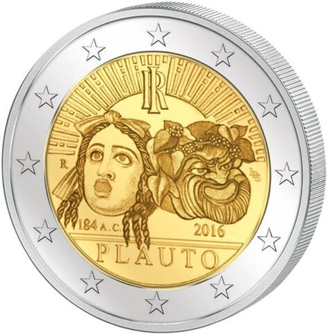 2 евро 2016 Италия - Плавт