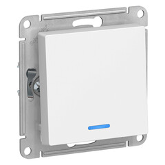ВЫКЛ.1-кл, подсв, сх.1a, 10АХ, механизм, Белый ATN000113