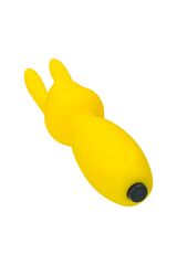 Желтый мини-вибратор Fluffy - 8,5 см. - 