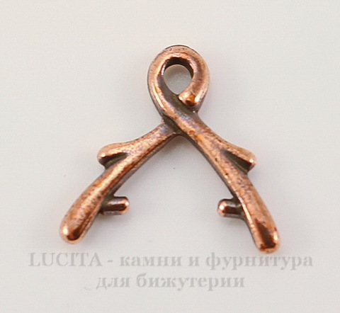 Держатель для кулона TierraCast "Briolette" большой 14х12 мм (цвет-античная медь)