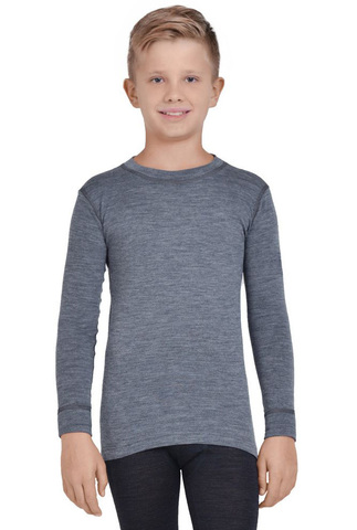 Терморубашка из шерсти мериноса Norveg Soft Teens Grey Melange детская