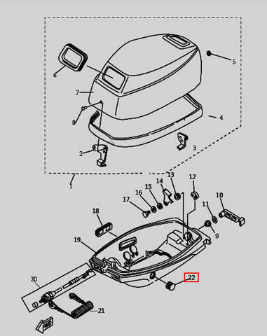 Заглушка для лодочного мотора T9.8 Sea-PRO