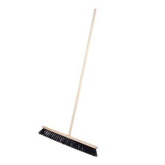 Щетка тротуарная деревянная 600х65мм в сборе с черенком 1200мм, резьбовое соед., 60-2-006