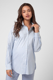 Рубашка для беременных 14821 бело-голубой