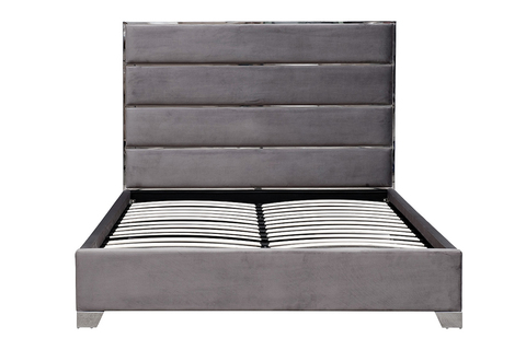 Кровать двуспальная велюровая 170x213x140см Garda Decor с высоким изголовьем