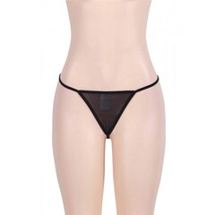 Пояс для чулок с кружевной вставкой Sensual черный (XL)