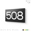 Номер на дверь 508, табличка на дверь для офиса, квартиры, кабинета, аудитории, склада, черная 120х70 мм, Айдентика Технолоджи