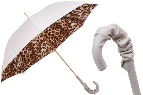 Зонт-трость Pasotti - Leopard Print Umbrella, Double Cloth, Италия.