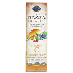 Garden of Life, MyKind Organics, спрей с органическим витамином C, вкус апельсина и мандарина, 58 мл (2 жидкие унции)