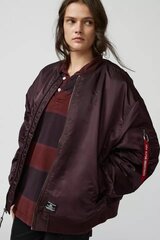 Бомбер Alpha Industries Oversized MA-1 Mod Bomber Jacket W Berry (Бордовый)