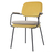 Стул с подлокотниками и контрастным кантом pea, велюр, желтый/бежевый