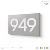 Номер на дверь 949, табличка на дверь для офиса, квартиры, кабинета, аудитории, склада, серая 120х70 мм, Айдентика Технолоджи