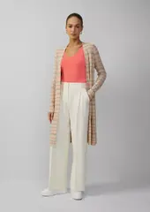 Длинный кардиган с зигзагообразным узором и блестящей пряжей s.Oliver Black Label