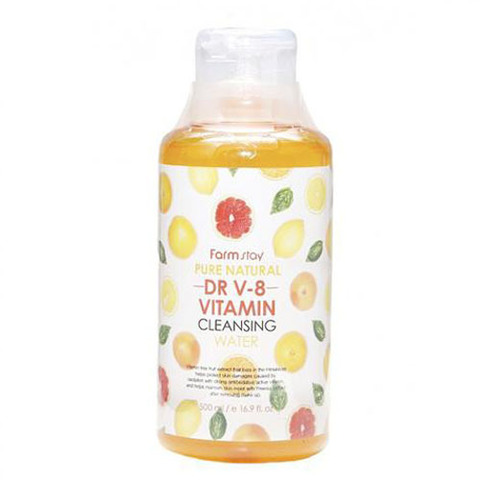 FarmStay Pure Cleansing Water Vitamin - Очищающая вода для лица с витаминами