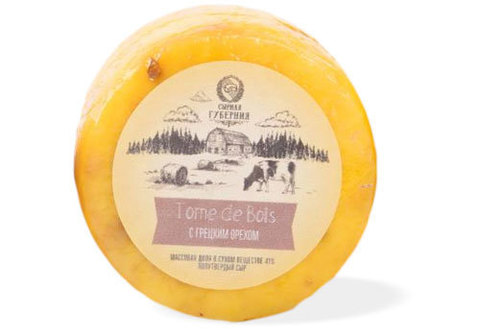 Сыр Том Де Буа с грецким орехом "Сырная губерния"~350г
