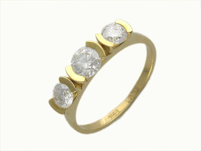 Кольцо с бриллиантами  из желтого золота JA-K-1К643926