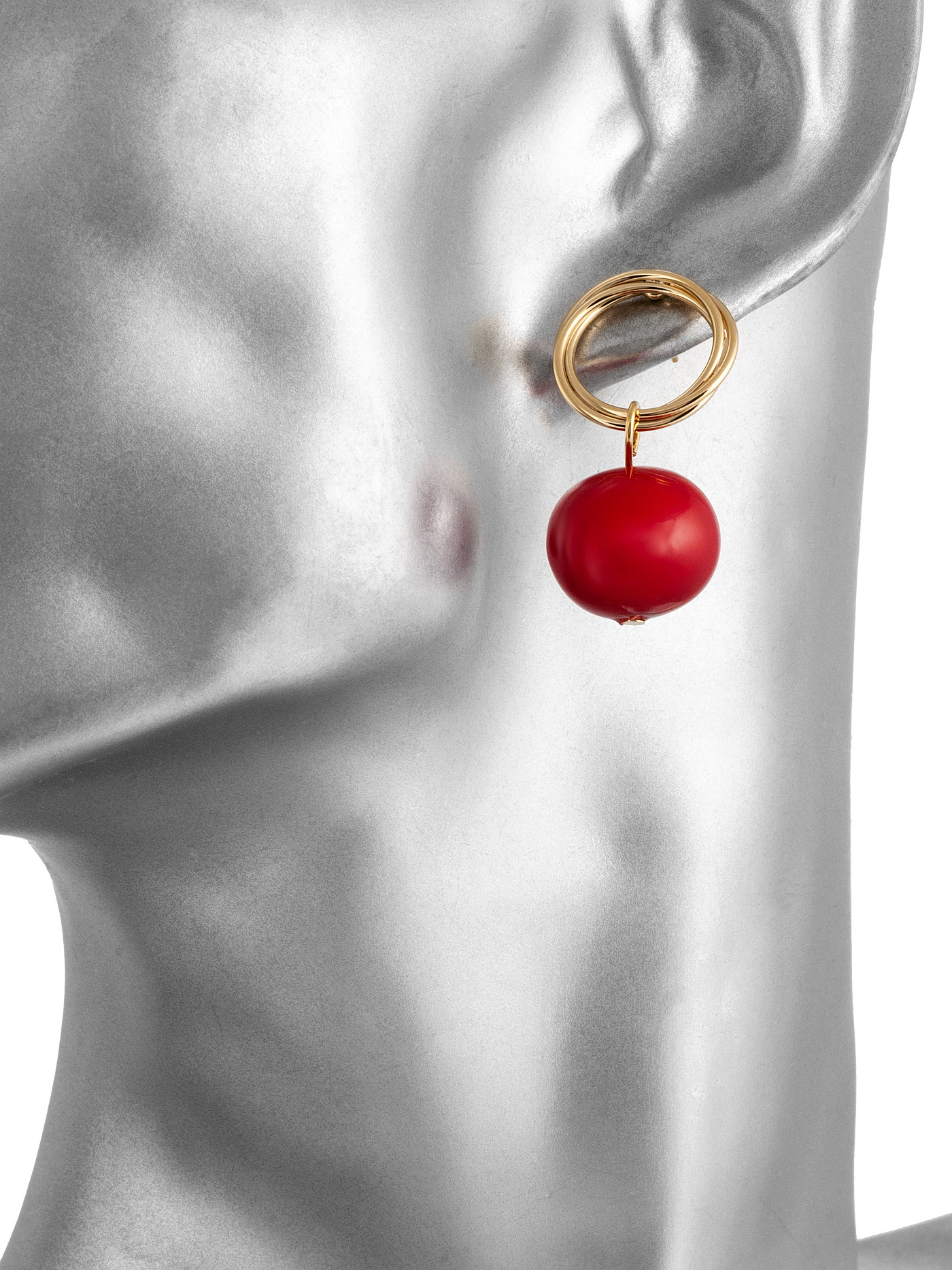 Серьги с искусственным камнем