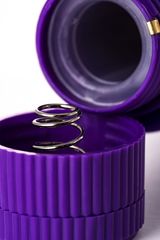 Фиолетовый фигурный вибратор - 17 см. - 