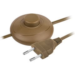 Шнур Navigator 61 718 NPS-FS01-170-2x0.5-BR 1.7м с выкл. коричневый