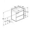 Roca ONA 857613509 модуль для раковины 600 мм, 585x450x565 мм, с 2 ящиками, белый матовый