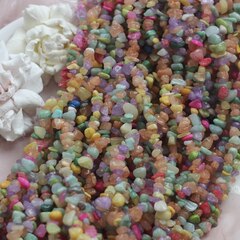 Микс камней крошка, 6-11 мм, нить 75 см, К170