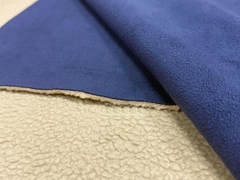 Флис с мехом DTY с TPU, 500 гр/м2, синий