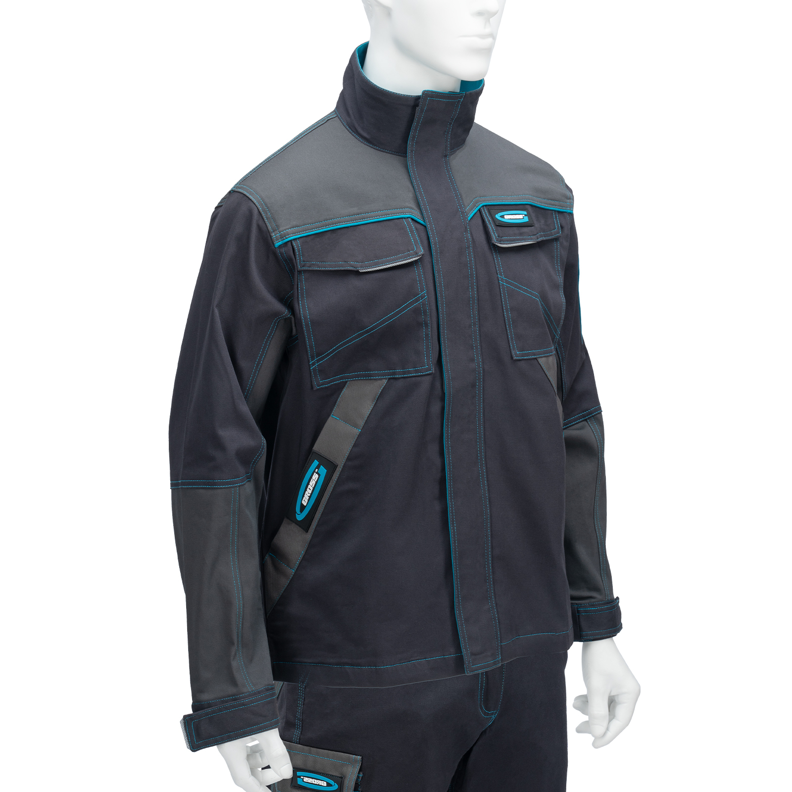 Куртка профессиональная рабочая, 97% хлопок 3% спандекс, L// Gross