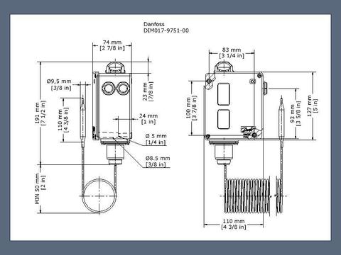 Термостат регулируемый RT120 Danfoss 017-520666