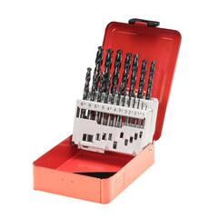 Набор сверл по металлу 1-10мм 19шт DIN338 HSSE-Co8 TiALN 130° (мет. кейс) Ruko 281214EF(K)