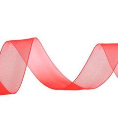 Лента органза (2,5см*45,70м), Красный