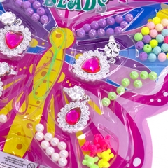 
          Набор для создания украшений-бусины Alingar, 280х295х15мм, "Бабочка 4", 3 вид. бус., серьги, 2х0,5 м леска, блистер с европод.