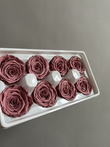 Роза классическая бургунди d=4-5 см (упак 8 шт)