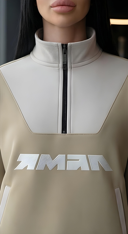 Анорак контрастный "ЯМАЛ" (молочный)