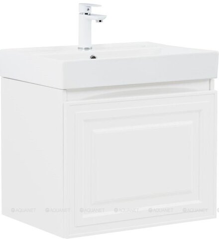 Aquanet 345480 Тумба Агата 60 1 ящ. цв. белый сатин (345480)