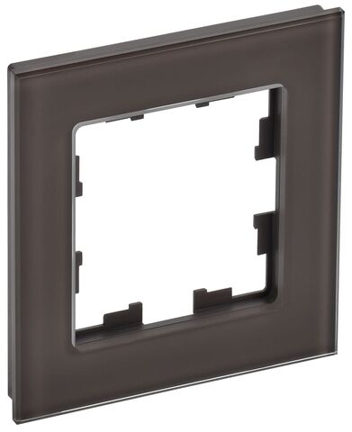 BRITE Рамка 1-мест. РУ-1-2-БрТБ стекло бр. IEK