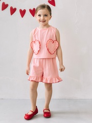 Костюм с сердечками, Розовый