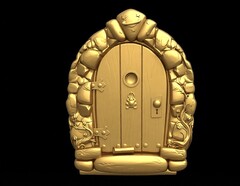 Силиконовый молд № 420 Дверь ( серия домики для гномов и фей)