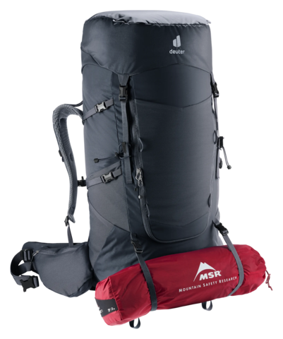 Картинка рюкзак туристический Deuter Aircontact Core 70+10 Black - 7