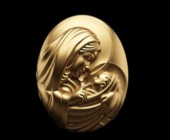 Силиконовый молд Камея Мать и дитя