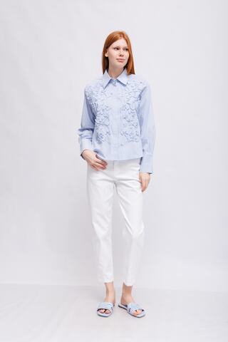 Marc Cain Джинсы укороченные из элитного денима Candiani с эластомультиэстером. Эко-линейка ReThink Together