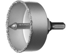 ЗУБР 67 мм, L 25 мм, карбид вольфрама, коронка-чашка с державкой и сверлом, Профессионал (33360-067)