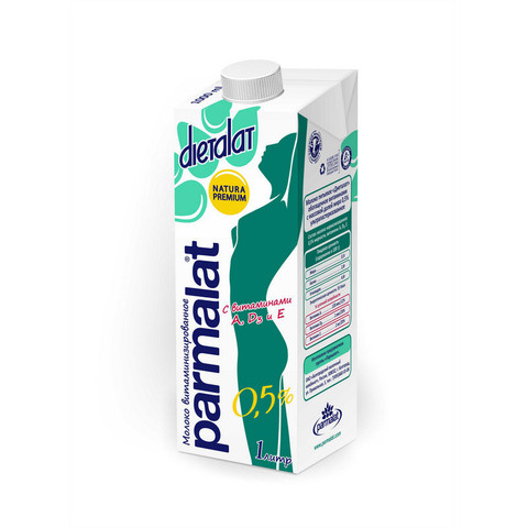 Молоко Parmalat диеталат ультрапастеризованное витаминизированное 0.5% 1 л