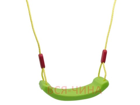 Подвесные детские пластиковые качели, длина сидушки 43 см, цвет - зеленый
