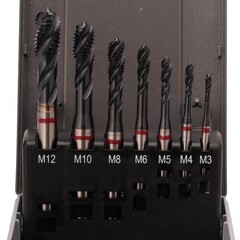 Набор метчиков машинных M3 -M12 HSSE-TiALN DIN371/376 (Винт., C/2,5P, R35) 7пр Ruko 245069RO
