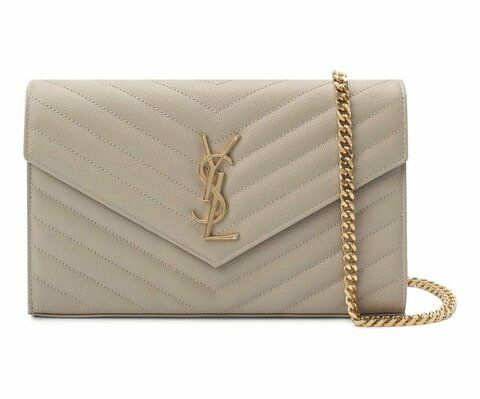 Сумка Saint Laurent Monogram Envelope бежевый