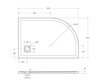 BelBagno TRAY-MR-UNO-RH-120/80-550-35-W-R-CR Поддон из искусственного мрамора в комплекте с сифоном с декоративной накладкой (хром)