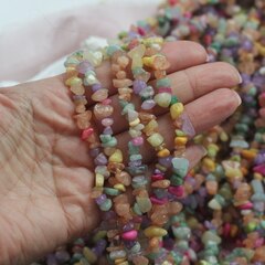 Микс камней крошка, 6-11 мм, нить 75 см, К170