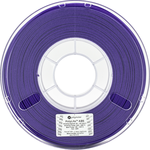 Пластик для 3D-принтера PolyMaker PolyLite ABS, 1.75 мм, 1 кг, Фиолетовый