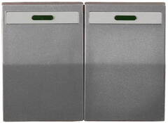 СВЕТОЗАР Эффект, без вставки и рамки, двухклавишный выключатель (SV-54435-SM)